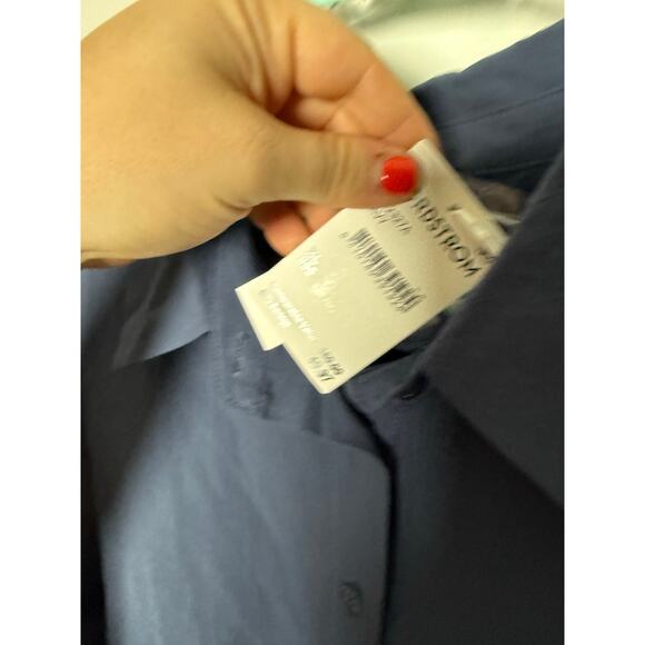 Nordstrom Rack STITCHDROP Navy Blue Athletic Polo Shirt Mini Dress Womens XL NWT - Picture 4 of 6